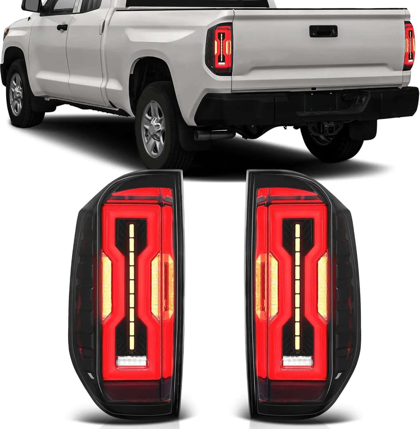 

SHAWHO AUTO LED Tail Light Assembly Fit for 2014-2021 Toyota Tundra 15 16 1 7 18 19 20 21 Tundra Driver Side and Passenger Side