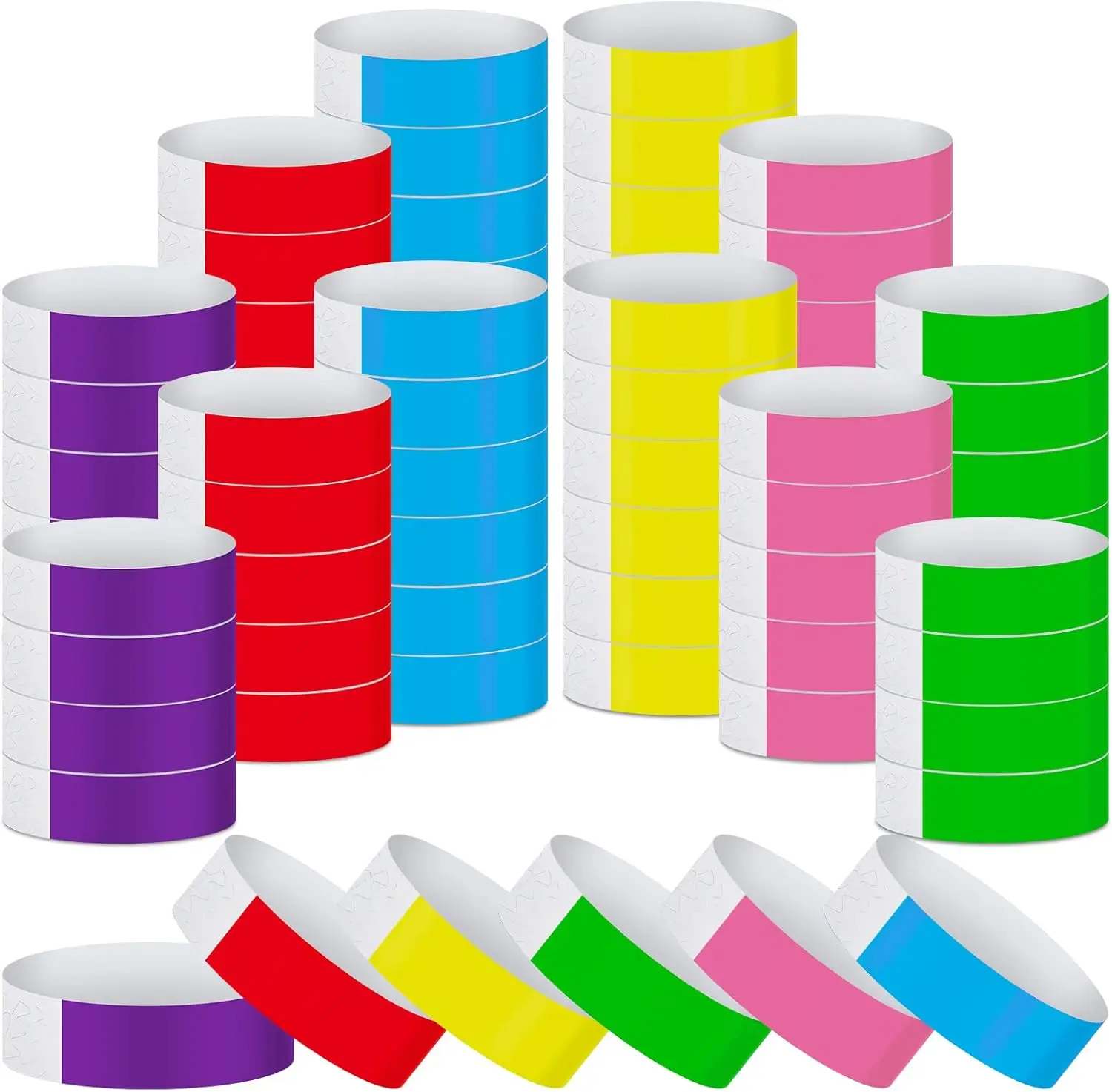 

100PCS Disposable Bracelet 25 width Wristband Party Paper band Synthetic Paper Plastic Pattern Paper Card Party Bracelet