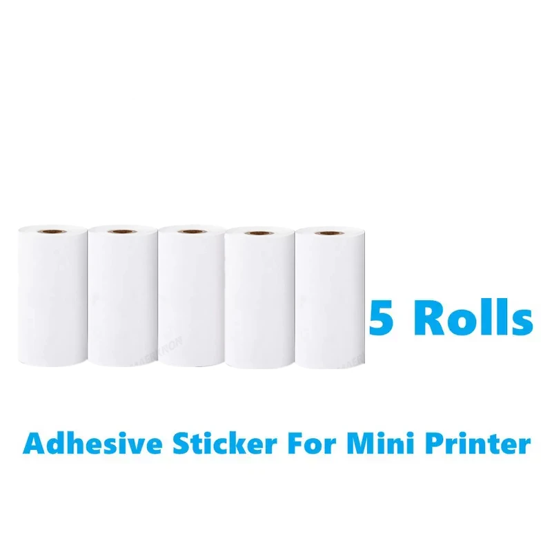 Mini Printer Paper 57mm Width Thermal Paper Label Sticker Colorful Adhesive Self-adhesive Paper For Portable HD Photo Printer