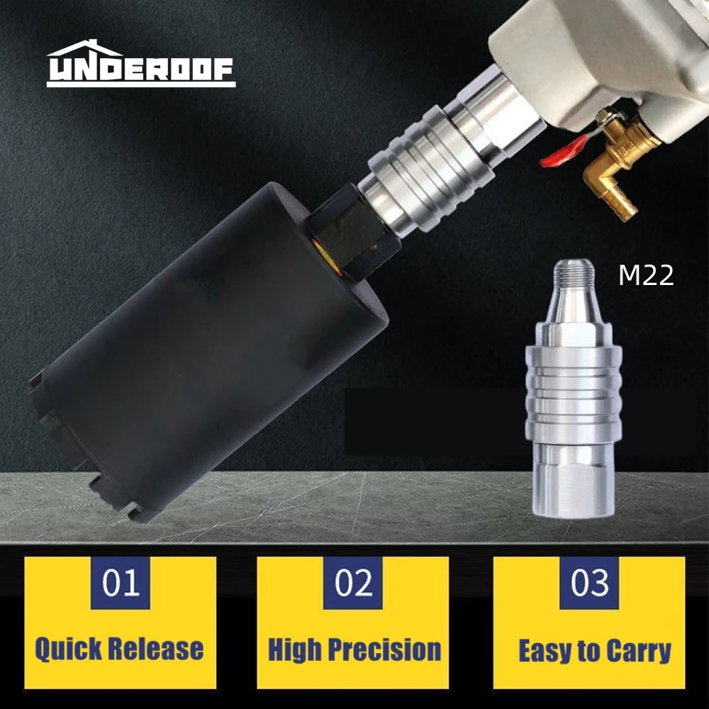 Imagem -05 - Underoof-anti-lock Adaptador de Liberação Rápida M22 Núcleo de Diamante Brocas Concreto Molhado e Seco Núcleo de Perfuração Acessórios Máquina