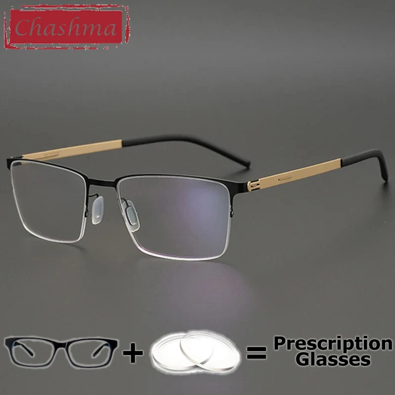 

Chashma Prescription Glasses Men Ultra Thin Flexible Optical Lenses Light Screwless Designer Progressive Photochromic Spectales