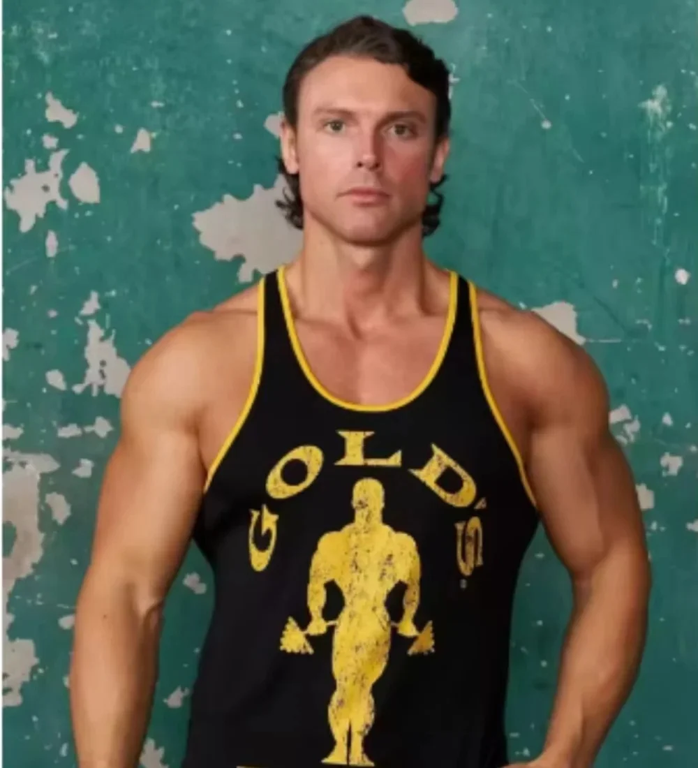 Explorer-vest voor volwassenen Nieuw herenvest voor buiten hardlooptraining sport fitness sneldrogend ademend katoenen top met print - afbeelding 2