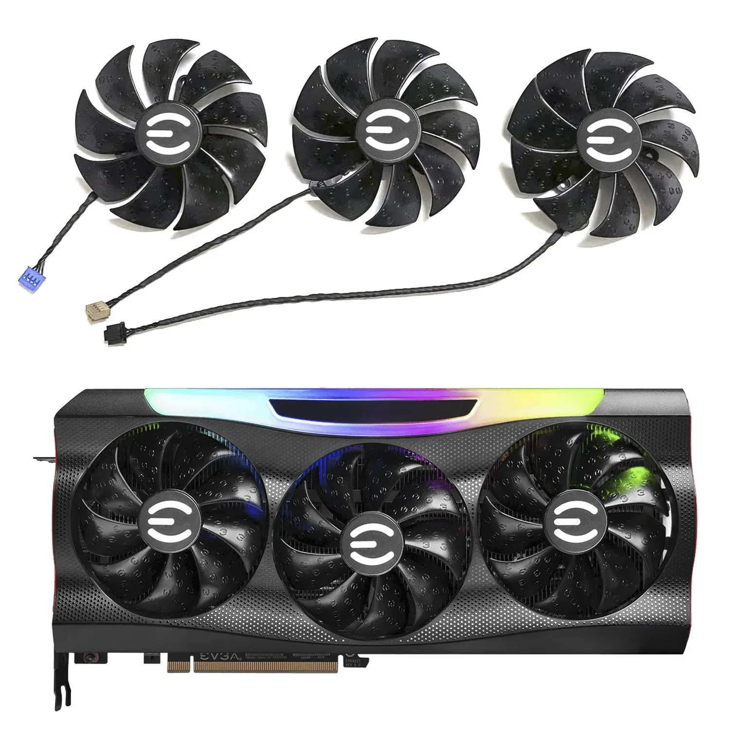 Nowy wentylator karty graficznej 87 mm PLD09220S12H do kart graficznych EVGA GeForce RTX 3070 3080 3090 3080Ti FTW3 ULTRA GAMING — zdjęcie produktu 7