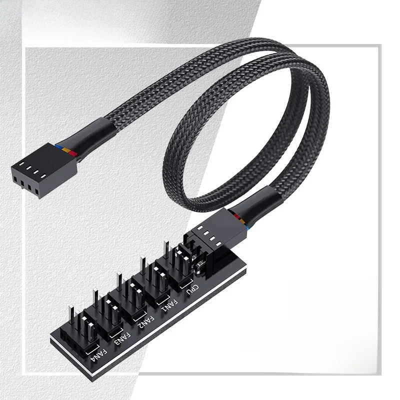 1 tot 5 PC Case Fan PWM Hub 4Pin CPU Chassis Koelventilator Power Kabel Uitbreiding Splitter Adapter desktop Computer Accessoires - afbeelding 2