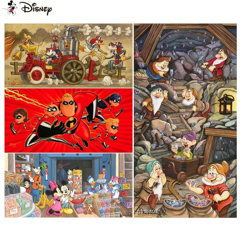 

Алмазная 5D картина «мультяшный персонаж», «сделай сам» Дисней, полная Алмазная вышивка, картина стразы, для праздничных подарков