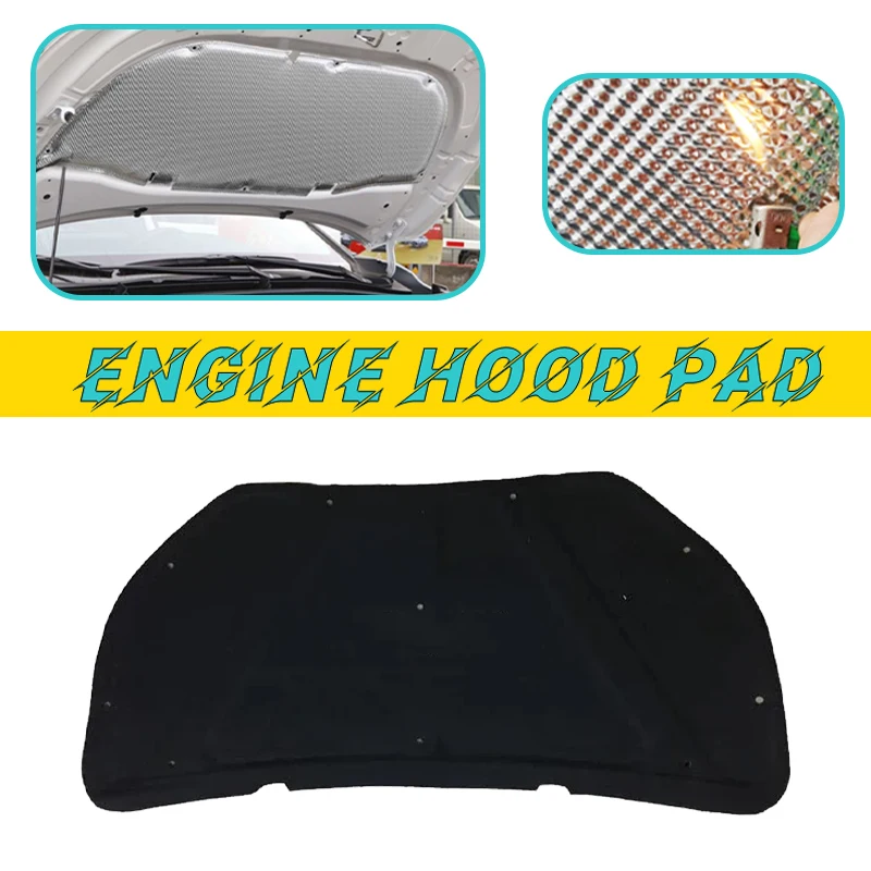 Car Engine Hood Pad For Hyundai Elantra HD Avante 2007-2010 2008 2009 Heat Insulation Cotton Fireproof Covers Sound Accessories