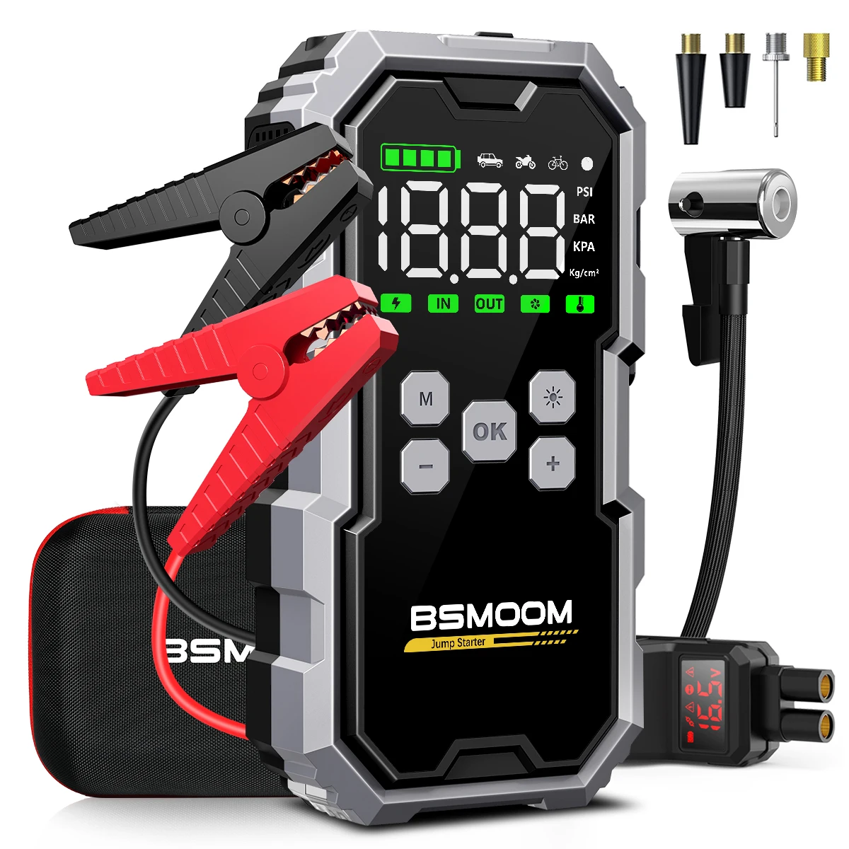 1000A/1500A piekstroom Jump Start Powerbank Noodaccu Booster Powerbank Start Powerbank Booster voor 12V benzine- en dieselvoertuigen