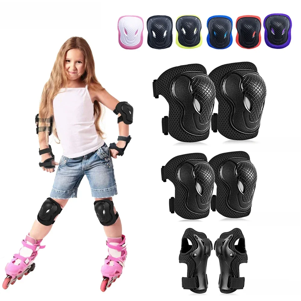 AliExpress GOMOREON 6Pcs/Set Kids Safety Knee Pads Elbow Pads Wrist Guards Children Protective Gear for Girls Boys Cycling Skating Roller