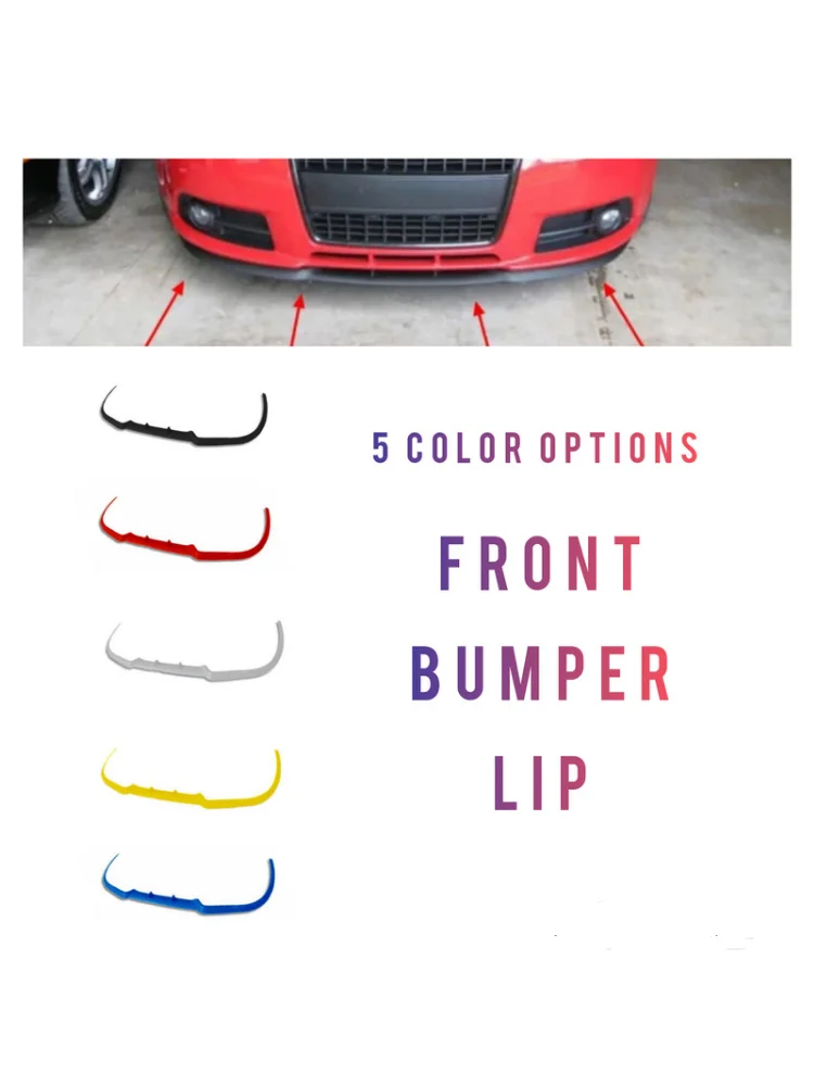 Front Bumper Lip Cupra R For AUDI A3 A4 S3 S4 8p 8L Spoiler Flap Car Accessories Universal 3 Pcs Body Kit Exterior Parts Tuning