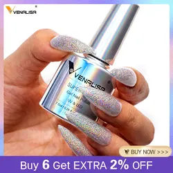 7.5ml VENALISA Super Sparkle Laser Nail Gel Polish Semi Permanent Gellack Nail Art Salon Glitter Soak off Organic UVLED Nail Gel
