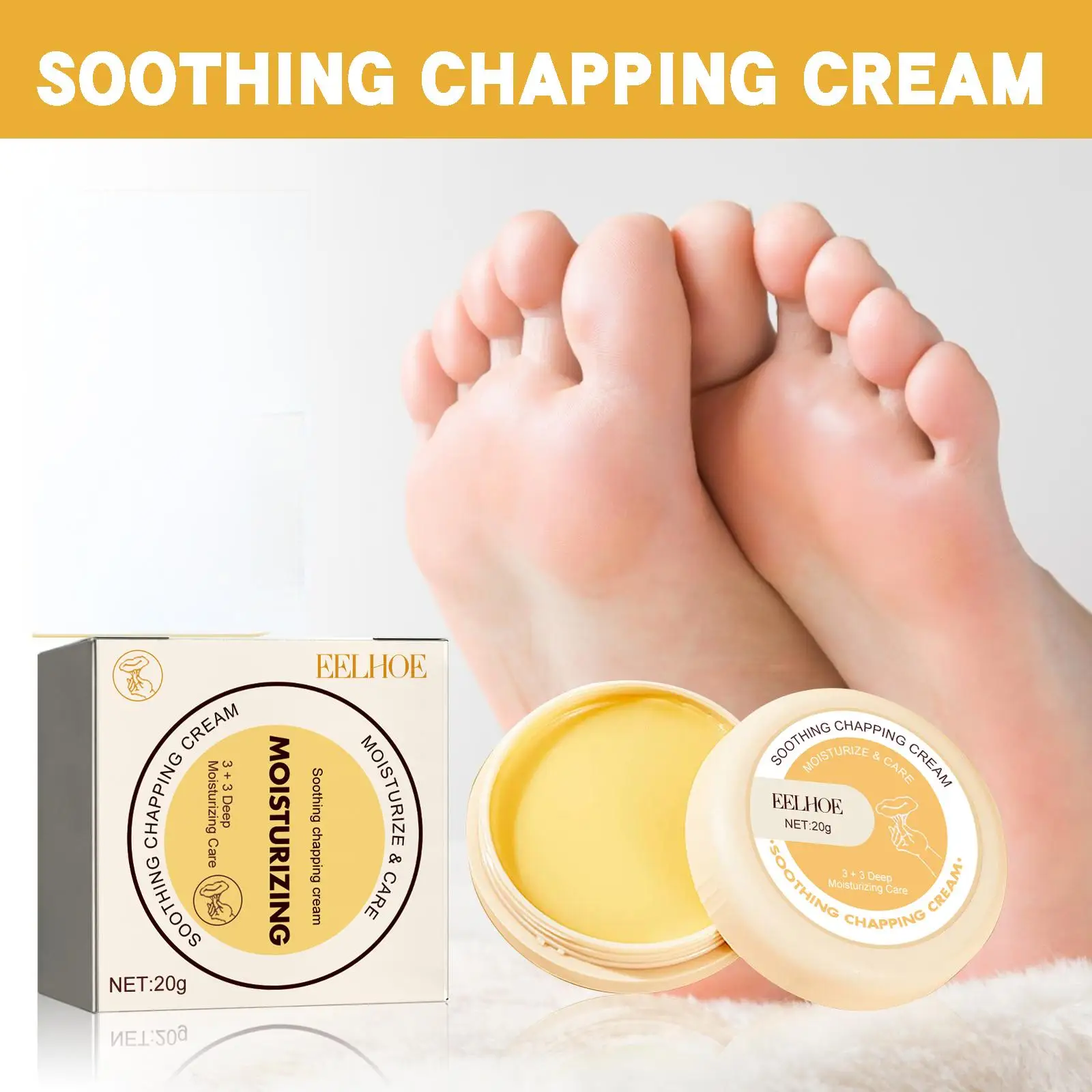 

Eelhoe 20 г успокаивающий крем для ног с трещинами, увлажняющий, восстанавливающий, против высыхания кожи ног, удаление омертвевшей кожи, питательный бальзам для ухода за ногами