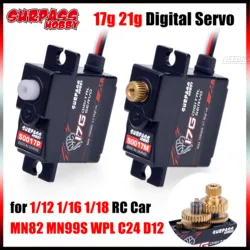 SURPASS HOBBY 17g 21g Digital Servo Metal Gear Motor for 1/12 1/16 1/18 RC Car MN82 MN99S WPL C24  D12 Wltoys Plane Robot Boat