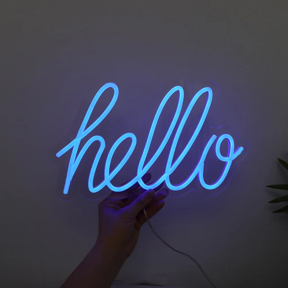 „ Cześć ”neon led znak neon led zwierząt dla dzieci oświetlenie led do pokoju znak neon led flex neon