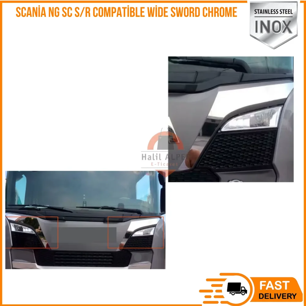 

For Scania NG SC S/R Compatible Wide Sword Chrome happy truck parts high quality satisfaction fast shipping