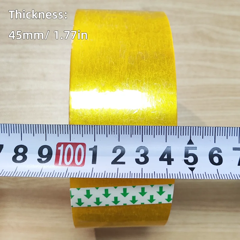 6 ชิ้น 45x20 มม. สีเหลืองโปร่งใสบรรจุภัณฑ์เทปความแข็งแรงทนทานเทปกันน้ำสำหรับการเคลื่อนย้ายคลังสินค้าอีคอมเมิร์ซใช้