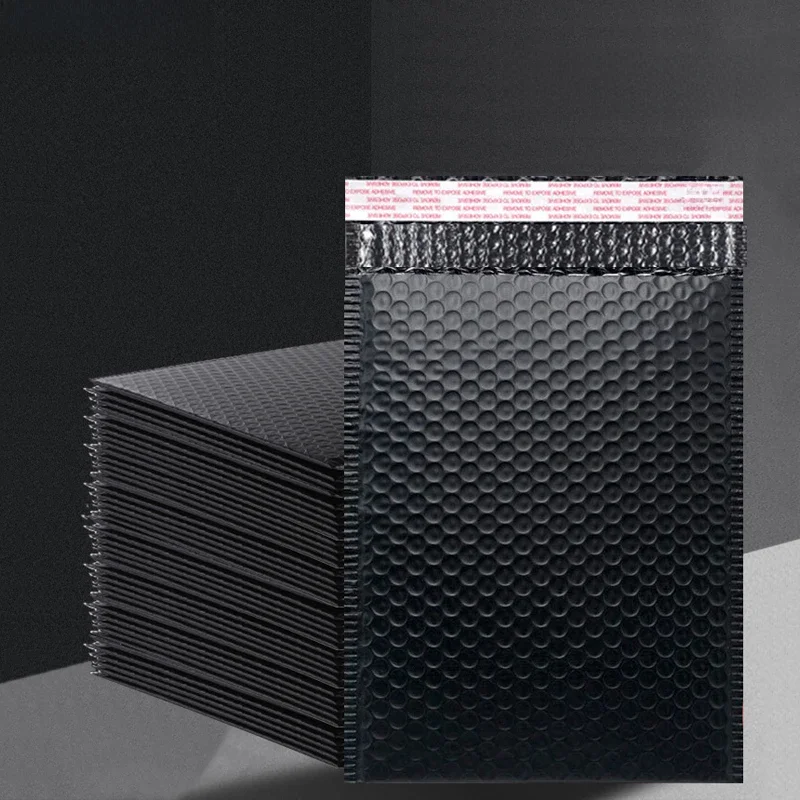 20 stks/partij Zwart Schuim Envelop Zakken Self Seal Mailers Gewatteerde Verzending Enveloppen Met Bubble Mailing Tas Verzending Pakketten Tas - afbeelding 2