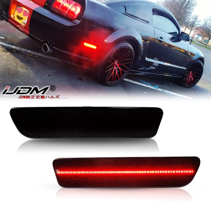 For Ford Mustang 2005 2006 2007 2008 2009 LED Side Fender Marker Reflectors Parking Lamp Red Rear Side Fender Lights