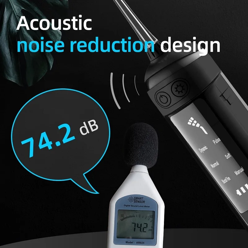 휴대용 구강 세척기, 치아 세척기, 충전식 워터 플로셔, 6 가지 클리닝 모드, 입 세척기