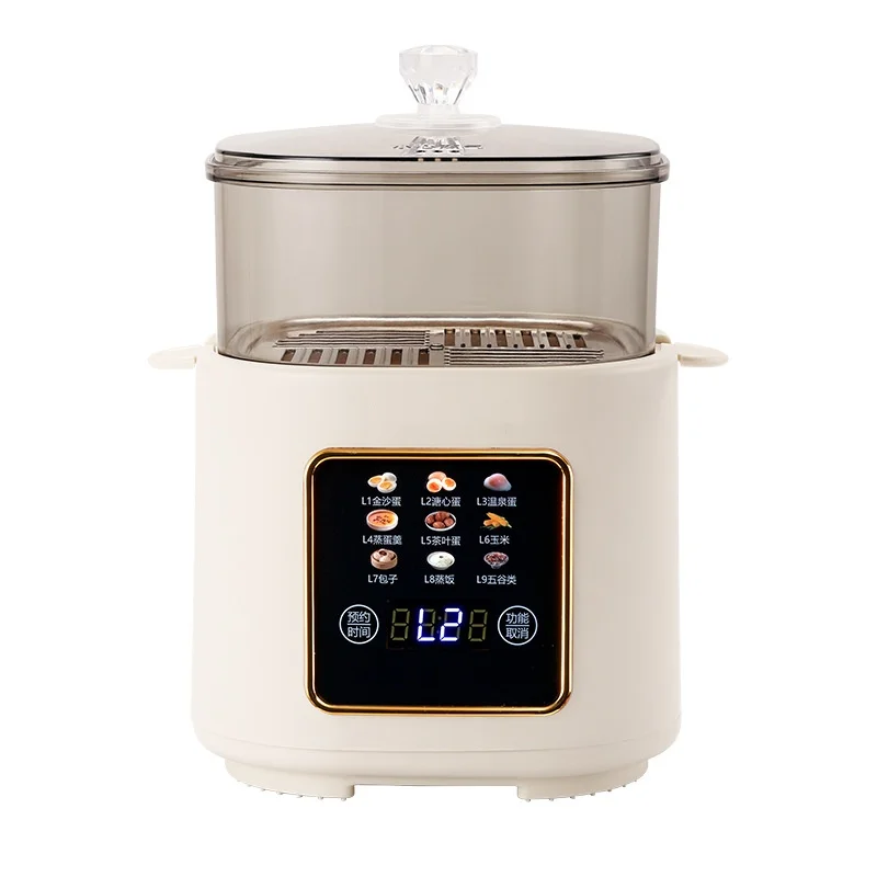 Hervidor de huevos, 2 capas, 9 funciones, temporizador de 24 horas