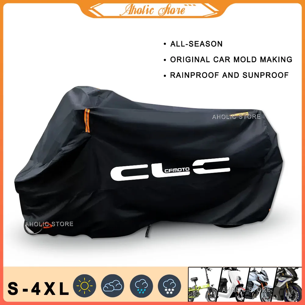 Motorcycle Cover Outdoor Rain Dustproof UV Protector Covers For CFMOTO CL-C450 CLC 450