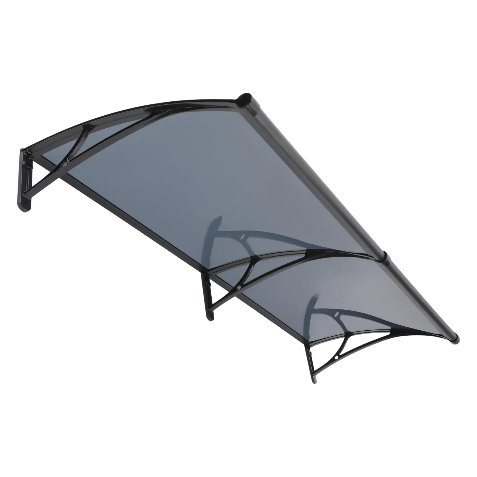 Cubierta de lluvia para puertas y ventanas, toldo para puerta y ventana, toldo para puerta delantera, excelente Protector de PC y aleación de aluminio negro