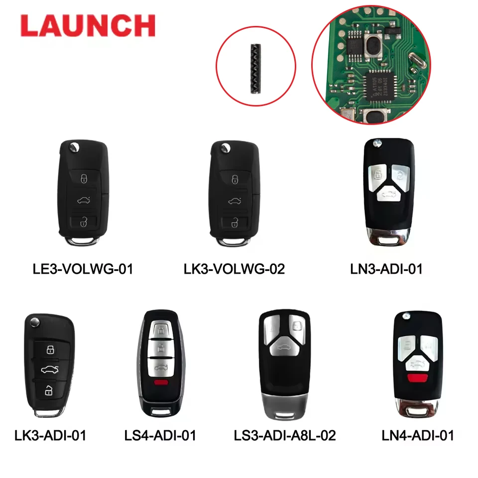 LAUNCH Key for Volkswagen Automobile LE3 LK3 for Volkswagen LN3 LN4 LK3 LS4 LS-A8L for Audi Works for X431 Key Programmer