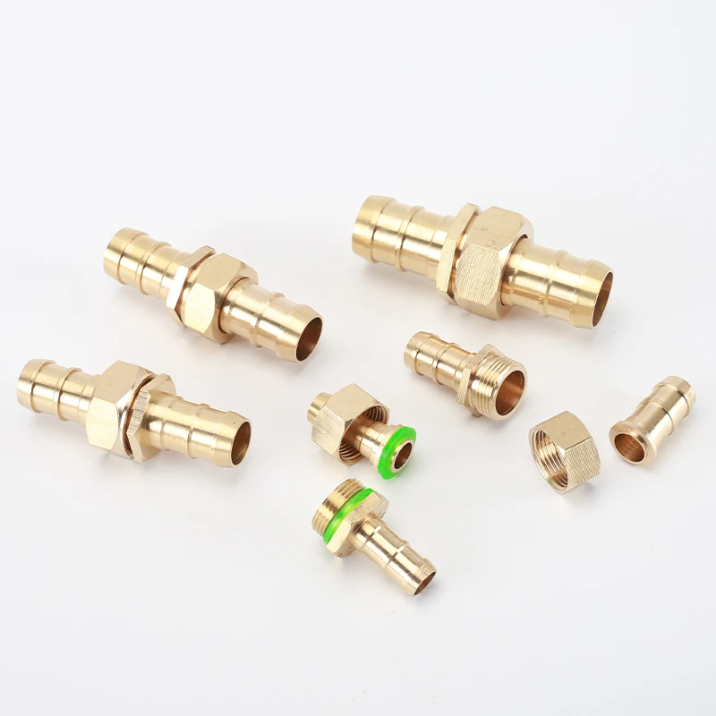 Hose Barb Pipe 6 8 10 13 15 19 21 25mm Bulkhead Brass Barb Tube Pipe Fitting Coupler Connector Adapter For Fuel Gas Water Copper