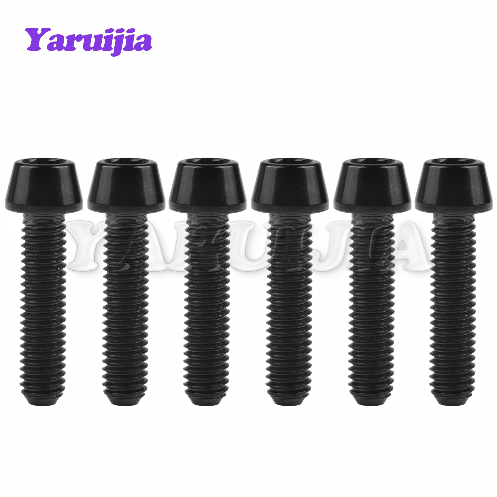 Titanium Ti M5/M6/M8x9/10/15/16/18/20/25/30/35~65mm Allen Key Taper Head Bolt Screw for Bicycle Stem Seatpost Bicycle Parts GR5