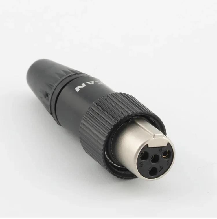REANREAN TA4F mini xlr 4 pin małe złącze blokady, Mini złącze XLR, 4-pin kobieta monitor wtyczka zasilania, w302 — zdjęcie produktu 5