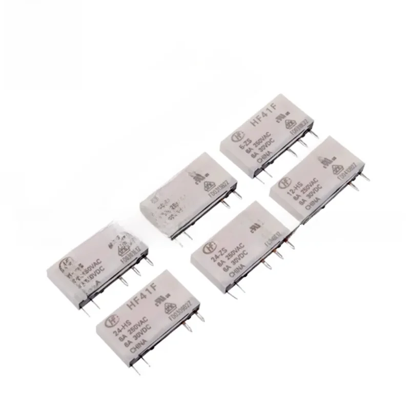 Relais HF41F 5V 12 24V 60 HS HST ZS ZSTG ZST Z8S 4/5 broches 6A 250VAC HF41F 12-ZST HF41F-5-HS HF41F 24-HST HF41F-60-ZS -12 Z8S, 5 pièces