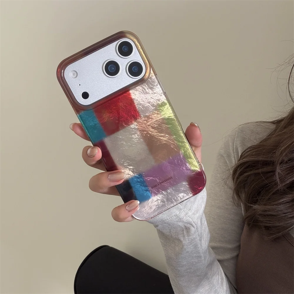 حافظة هاتف فاخرة منقوشة شاملة جديدة، مناسبة لهاتف iPhone 17 Pro، 13، 14، 15، 16 Pro Max أزياء مضادة للسقوط