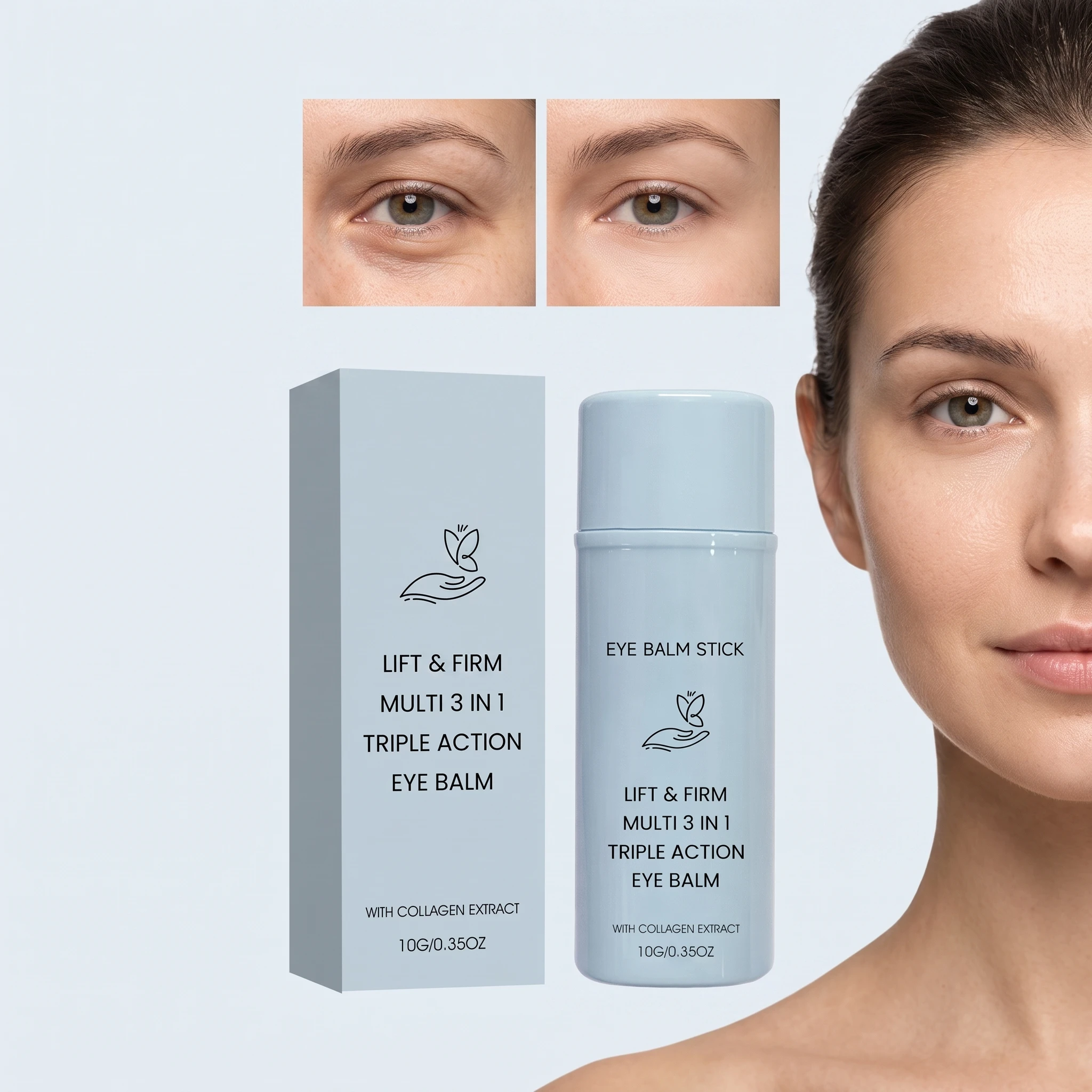 10g Collagen Eye Cream Stick Deep Moisturizing Boosts Skin Elasticity Improve Texture Nourishing Pores Enhance Smoothness Firming Daily Massage Eye Lotion