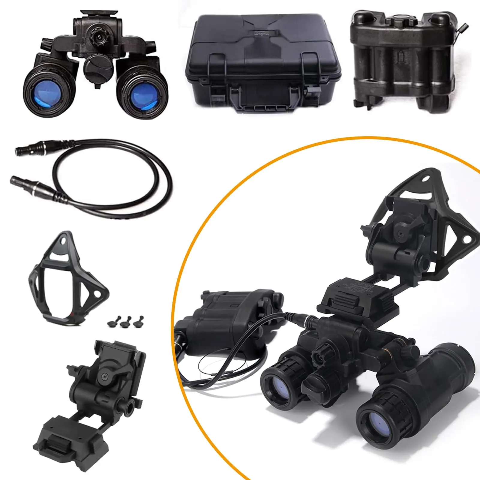 

Tactical Airsoft AN/PVS31 Helmet Dummy NVG Model ,L4G19 NVG Helmet Mount Bracket No Function Binocular NVG for Cosplay Gear