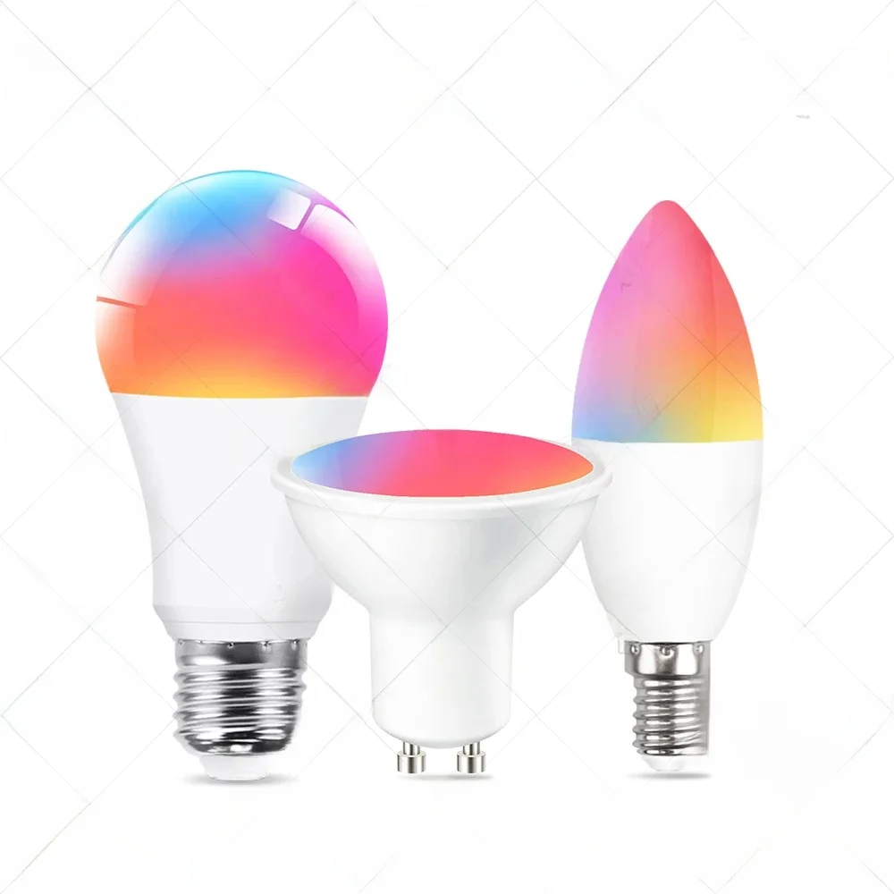 Tuya E27 E14 GU10 żarówka WiFi/Zigbee/Bluetooth, ściemnialna lampa LED 2700-6500K RGB, inteligentna żarówka Led współpracuje z Alexa Amazon — zdjęcie 2