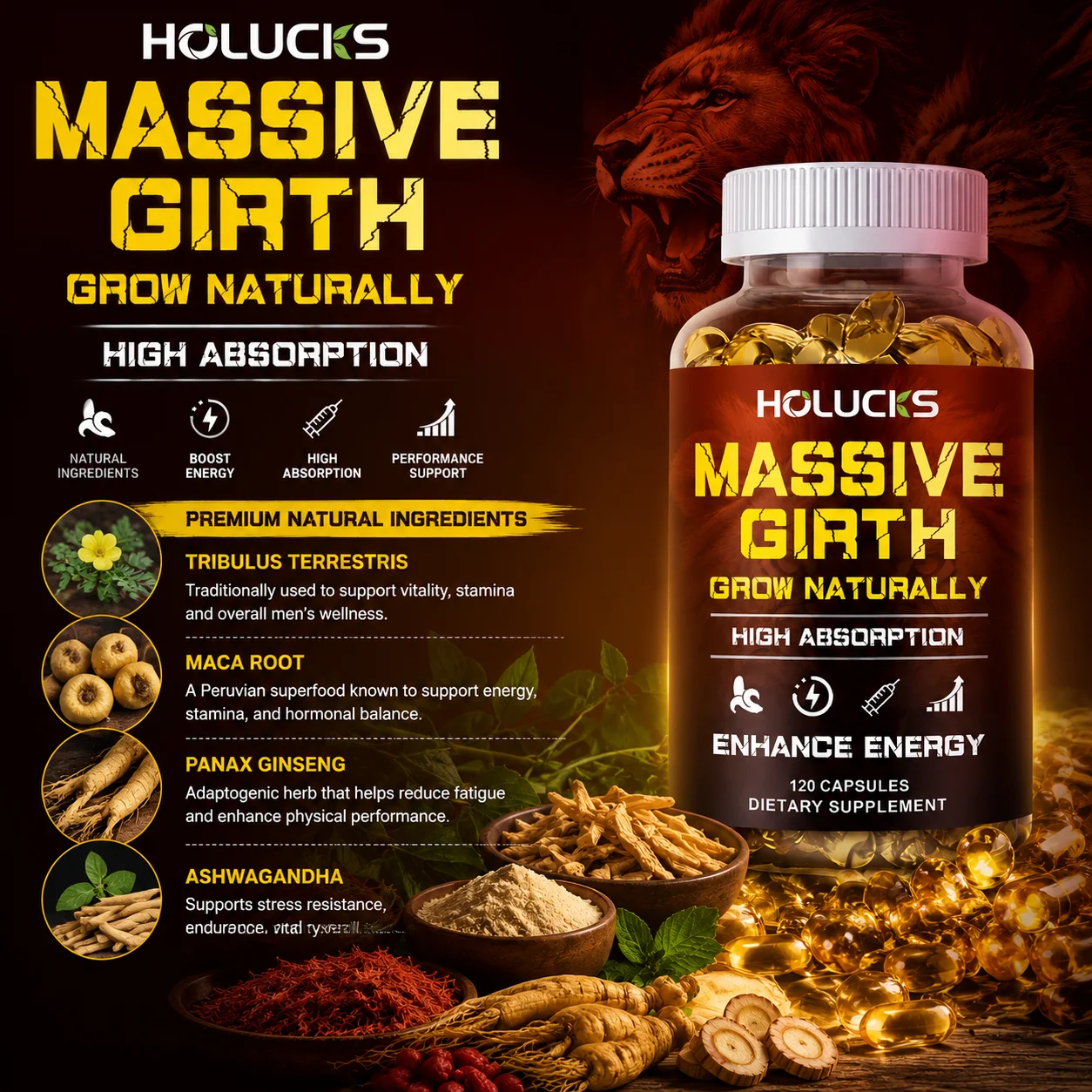Capsules Massive Girth, avec T - Valerian Root Capsule avis et prix