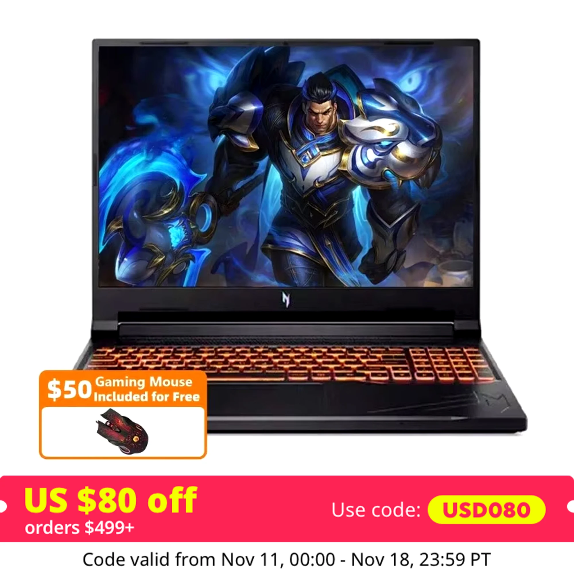 Laptop da gioco Acer Nitro V 16 ", AMD Ryzen 7-8845HS,NVIDIA GeForce RTX 4060,32GB RAM, SSD da 2TB, Windows 11, nero, con Mouse da gioco