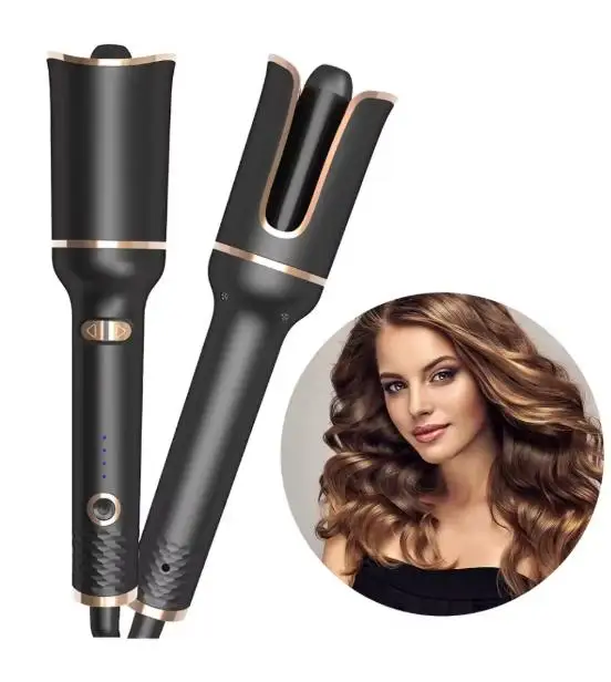 Automatic Curling Iron with 22 Mm Arc Shape for Women Hair Styling Tool Easy to Use No Need to Rotate