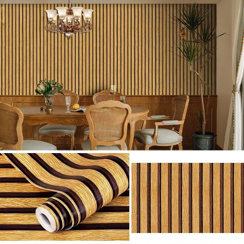 ملصق حبيبات خشبية مقاس 45 سم من مادة PVC مقاومة للماء والزيت، ورق حائط ذاتي اللصق لخزانة المطبخ في غرفة المعيشة، طبقة زخرفية #5