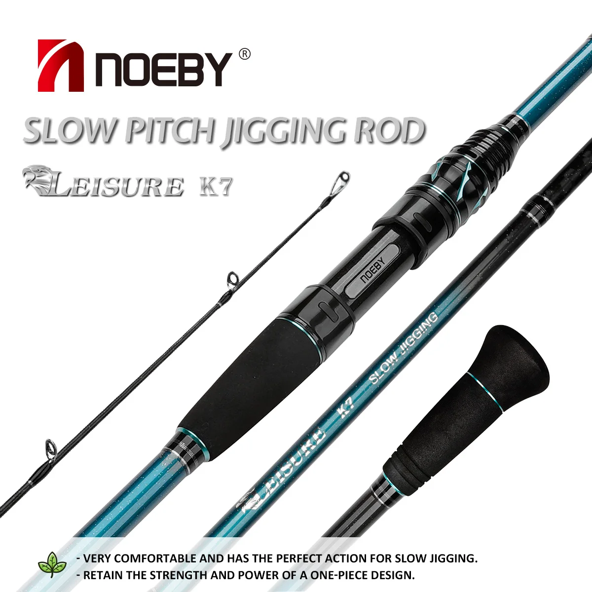 

NOEBY K7 Slow Pitch Jigging Fishing Rod 1.83m 1.96m 30-350g Lure Weight 20kg Spinning Casting Boat Rod Saltwater Fishing Rod