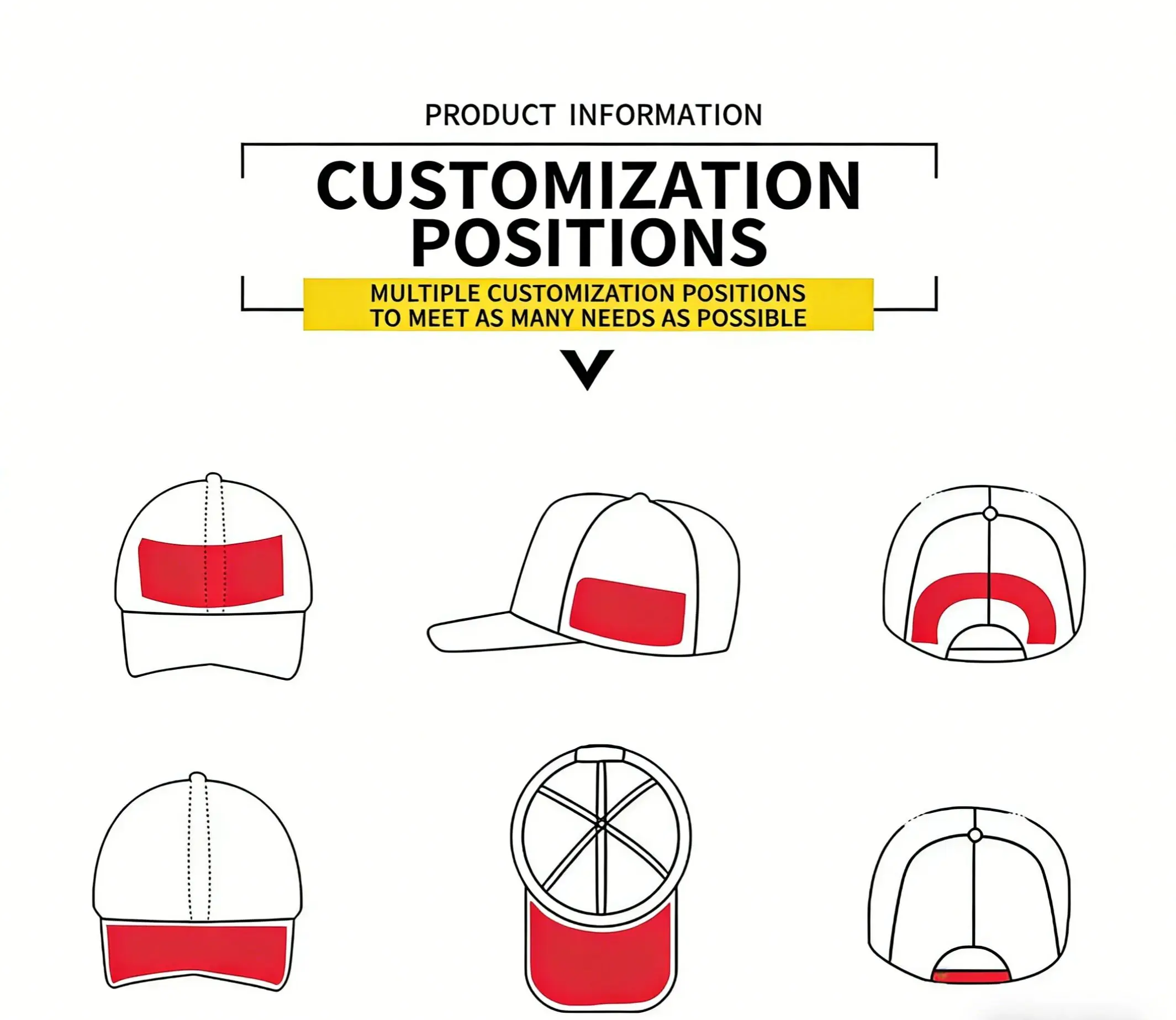 Custom Snapback Hats for Men Personalized Hip Hop Flat Snapback Caps Customized Adjustable Baseball Cap Add Your Own Text view 6
