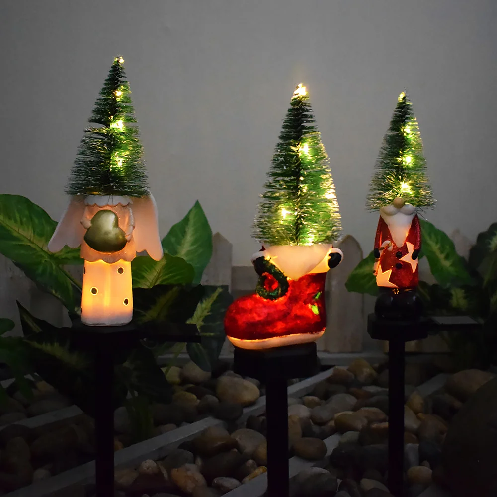 1/2 قطعة عيد الميلاد ثلج الشمسية حصة ضوء في الهواء الطلق حديقة مقاوم للماء عيد الميلاد جو فناء مصباح للمنزل فناء ديكور #5