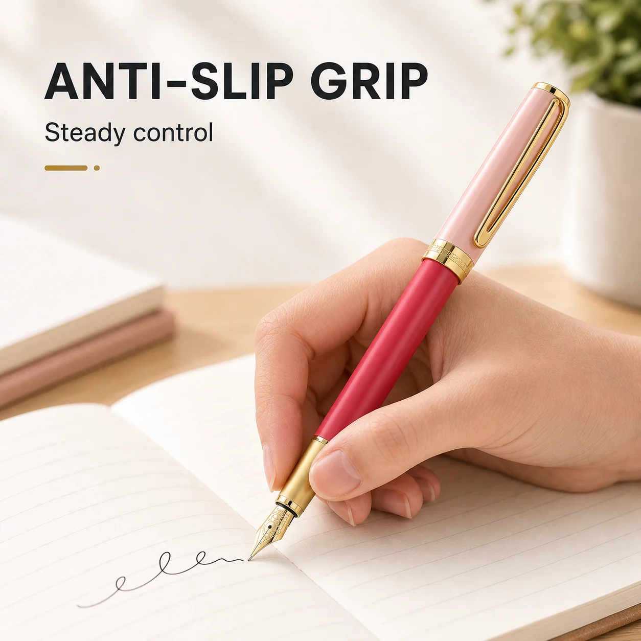 Refillable HERO P108 Student Fountain Pen Quick Drying Ink System Premium Iridium Nib Fluent Writing Pen For Daily School Home