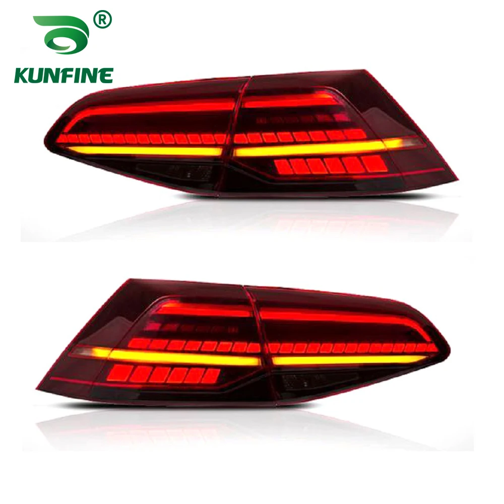 Pair Of Car Tail Light Assembly For Volkswagen VW Golf 7 mk7 Golf 7.5 mk7.5 2013 2014 - 2020 LED Brake Flowing Water Flicker