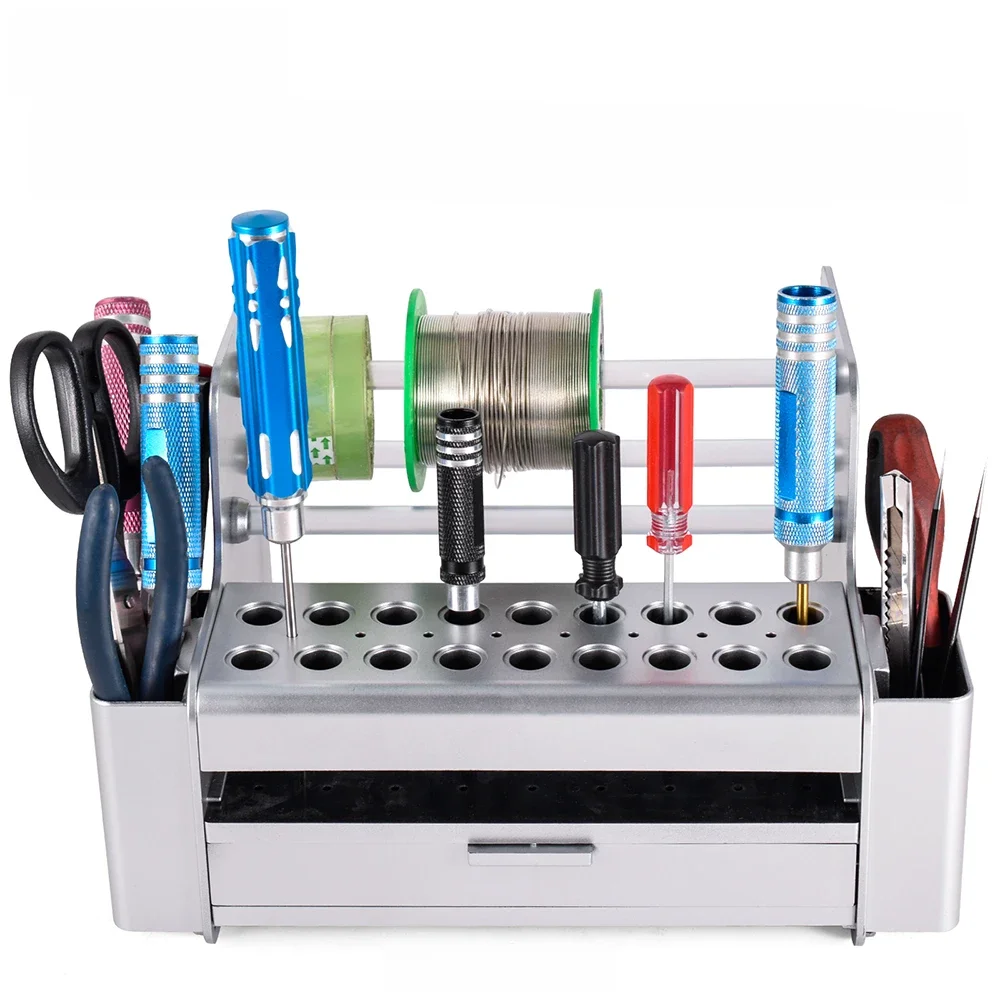 9IMOD Schroevendraaier Opbergrek Houder Multifunctionele Organizer RC Reparatie Tools Kit Desktop Stand voor Hex Cross Schroevendraaier - afbeelding 2
