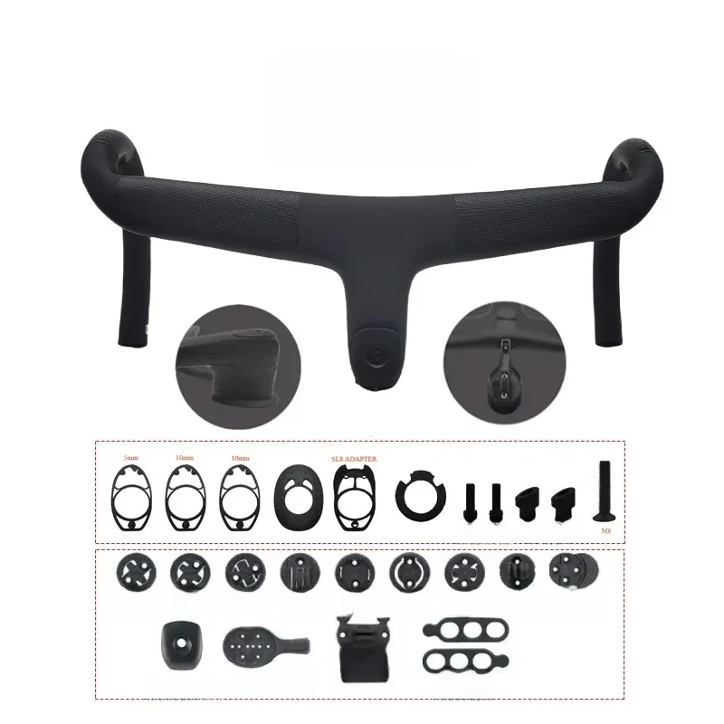 AliExpress NONE For SL7/Sl8/Venge Full Internal Cable Routing Road Bicycle Handlebar T1000 Carbon Integrated Cockpit Di2 Carbon Handlebar