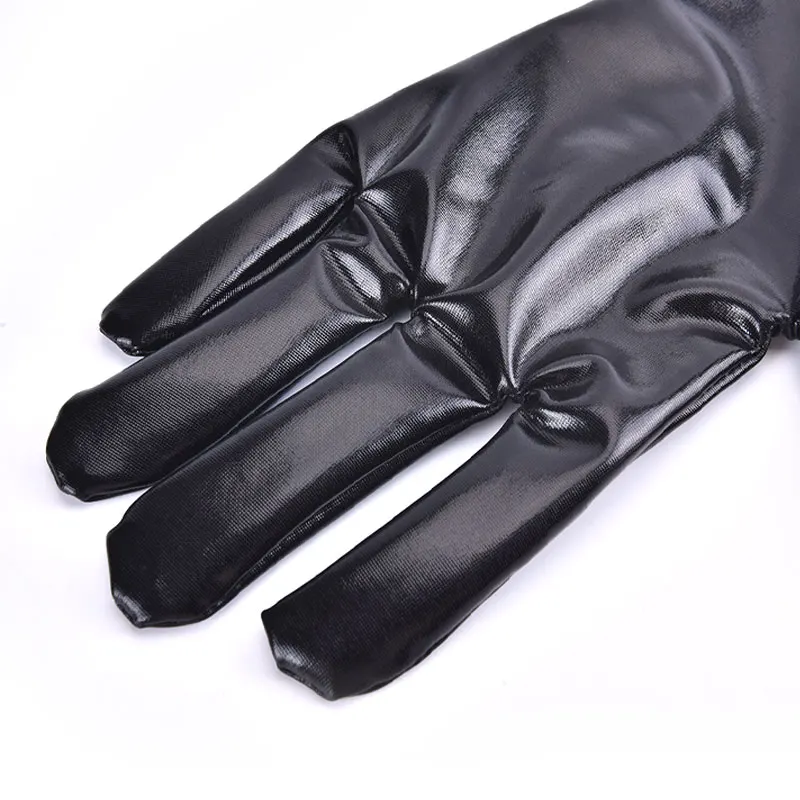 Stretch PU Leather Skinny Long Glove Punk Rock Hip Hop Jazz Disco Dance Gloves