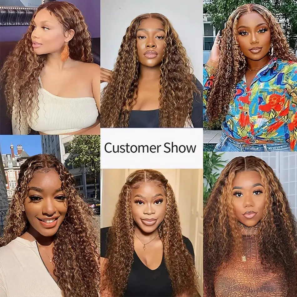 Highlight Wig Human Hair Deep Wave Frontal Wig Hd Lace Wig 13x6 Human Hair 13x4 Water Wave Wigs Curly Lace Front Human Hair Wig