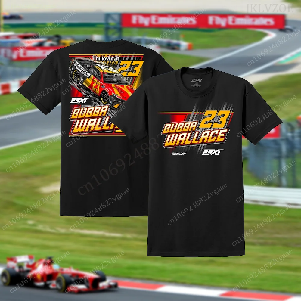 2024 Summer Bubba Wallace Racing Team 23 Motorsports T Shirt Cotton Men Car Nascar T-shirt Vintage Clothes Tee Jersey