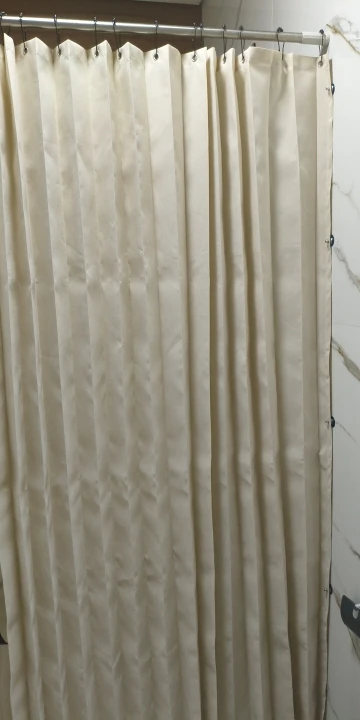 Magnetic Shower Curtain Waterproof Anti-Mold Foldable Bathroom Divider for Dry Wet Separation No Drilling Removable Cloth Shower photo review