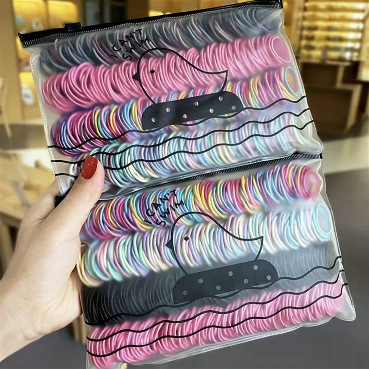 50/100/200/300 pièces attaches de cheveux mignonnes pour enfants et filles-attaches de cheveux élastiques colorées en Polyester, choix idéal pour les cadeaux